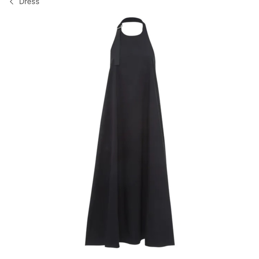 St. Agni Black Halter Maxi Dress